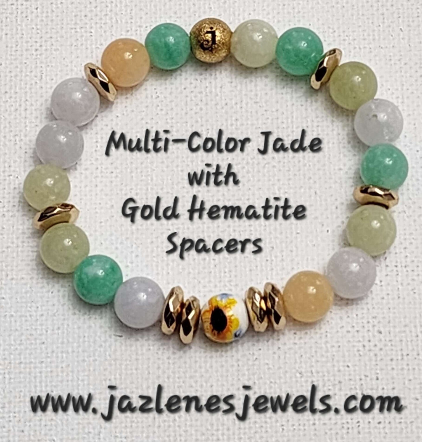 Soulflower Collection Bracelet (Multi-Color Jade)