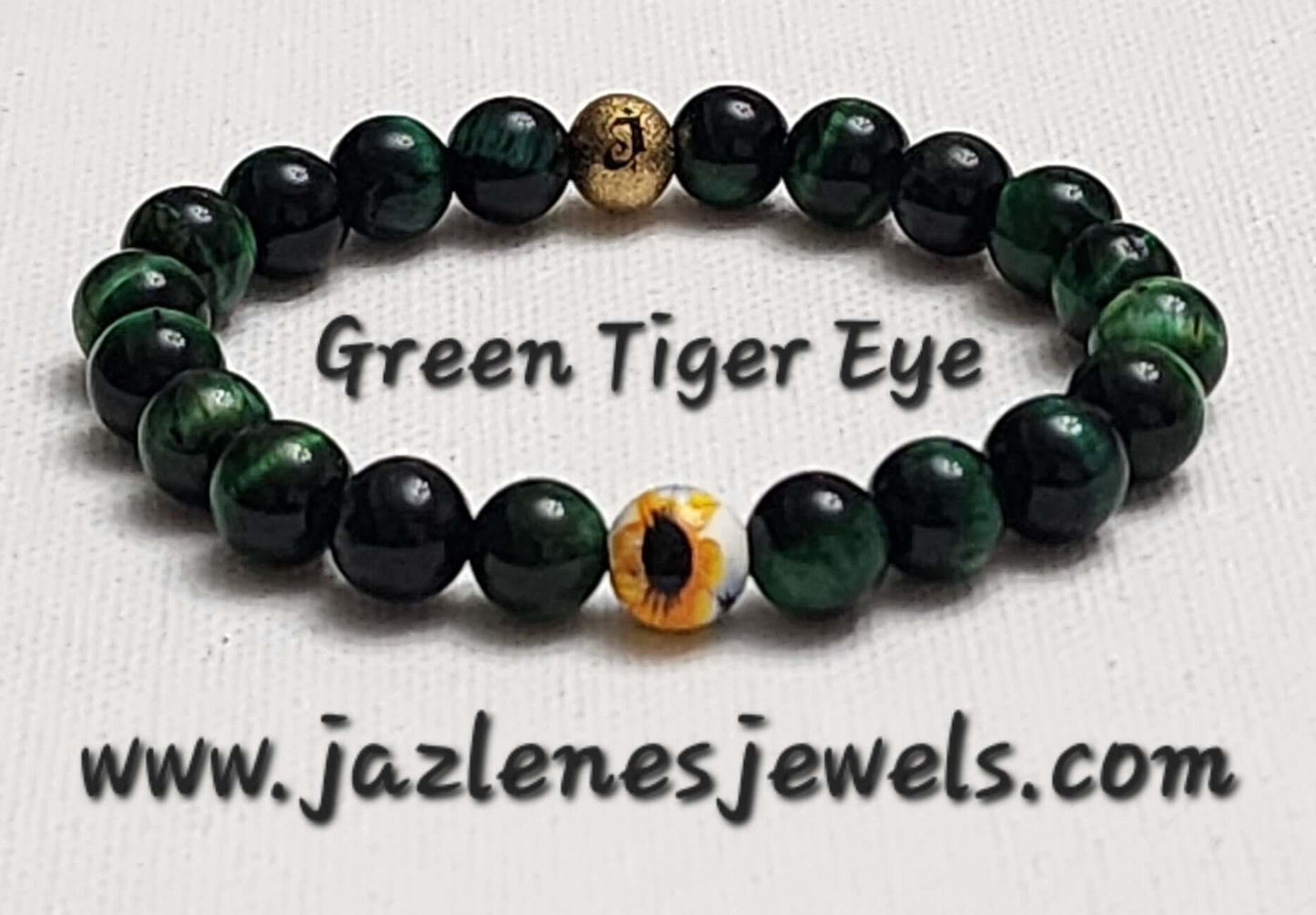 Soulflower Collection Bracelet (Green Tiger Eye)