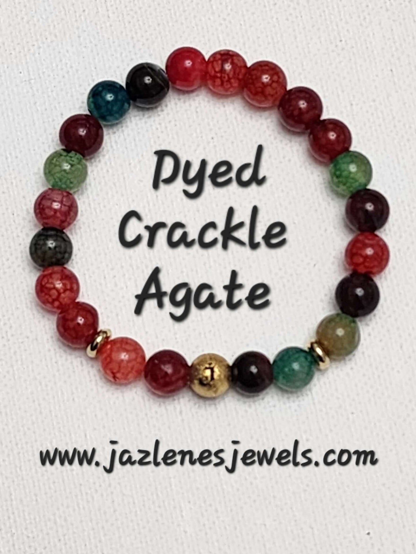 Dyed Crackle Agate Bracelet