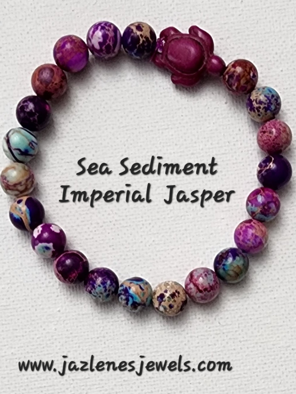 Turtle Collection Bracelet (Purple Sea Sediment Imperial Jasper)