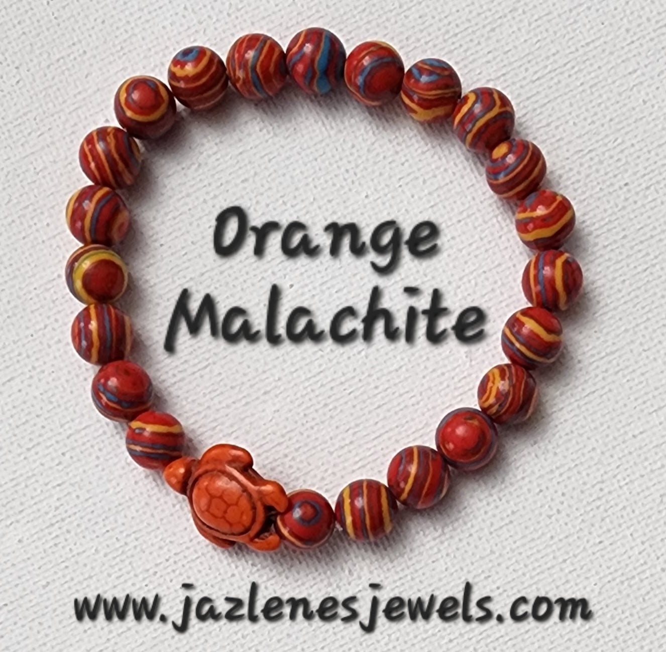 Turtle Collection Bracelet (Orange Malachite)