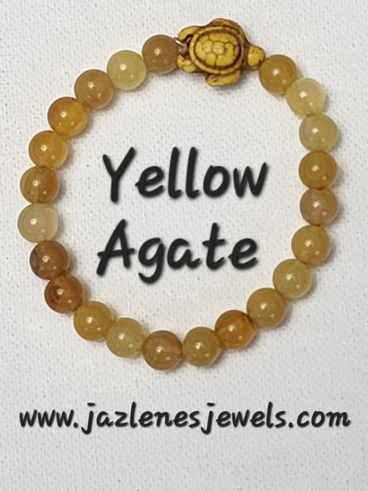 Turtle Collection Bracelet (Yellow Agate)