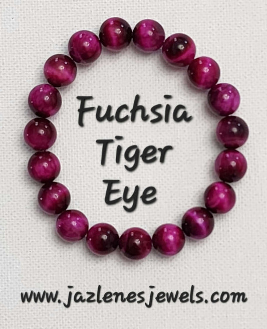 Tiger Eye Collection Bracelet (Fuchsia/Pink)